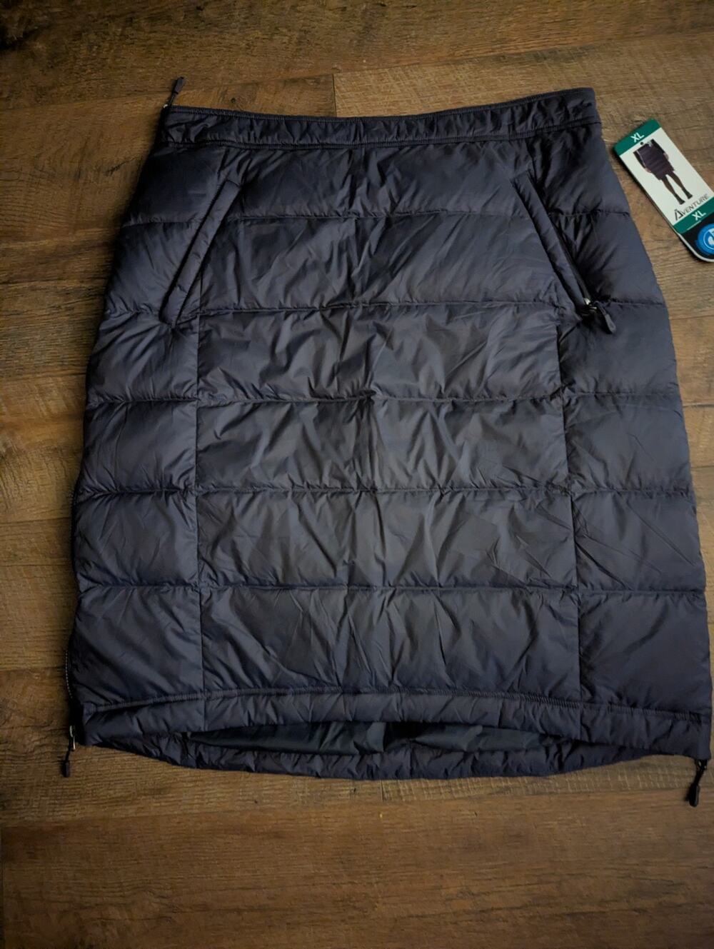 Adventure XL Purple Quilted Down Snow Skirt Pull On Insulated Puffer Knee